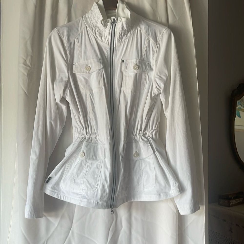 Lole Jacket!  Great jacket!  Pockets. Drawstring at waist!